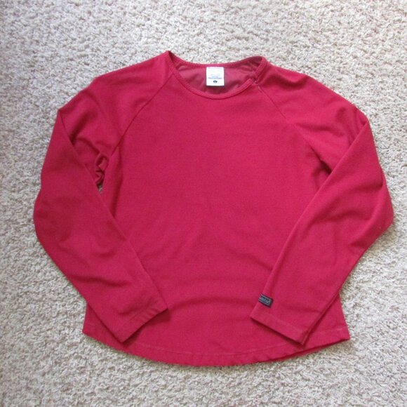 EUC Columbia Burgundy Red Fleece Large 1/4 Side Neck Zip Shirt Top Warm Soft - Picture 1 of 2
